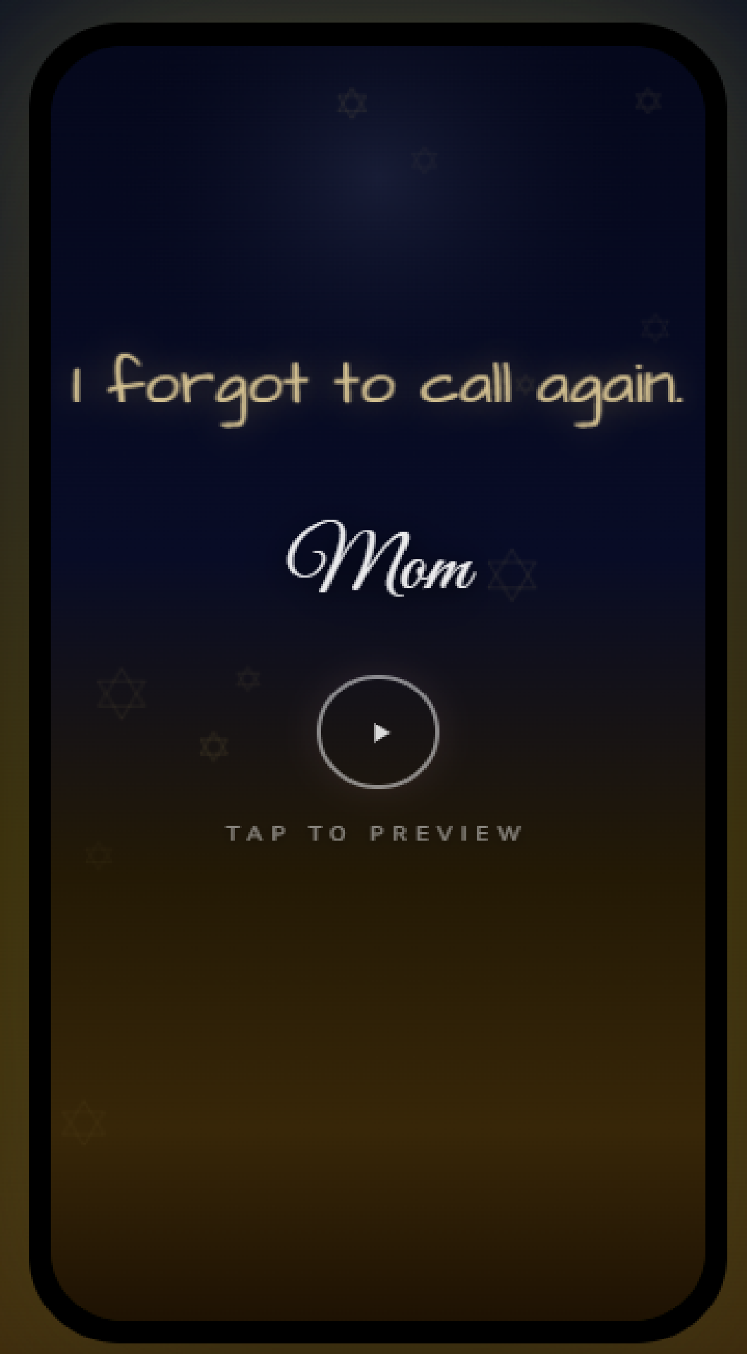 So Guilty Mother's Day card — I forgot to call again