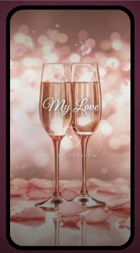 CinematicCard Her — Champagne theme preview