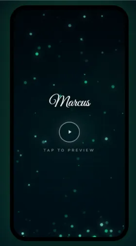 CinematicCard Him — Depth theme preview