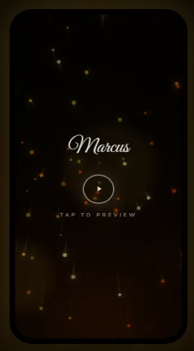 CinematicCard Him — Forged theme preview