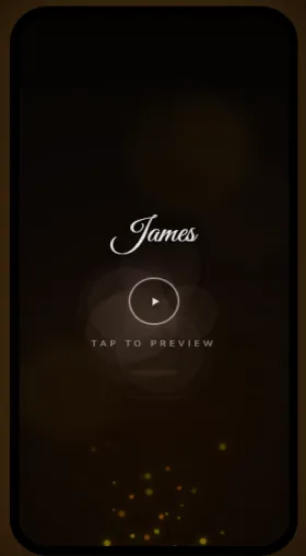 CinematicCard Him — Whiskey theme preview