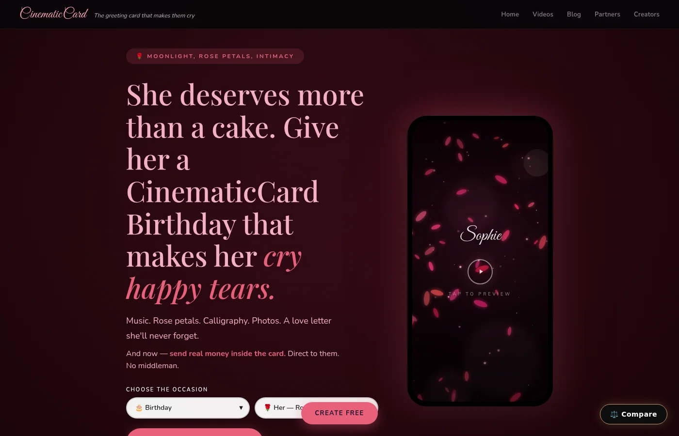 CinematicCard birthday her romantic preview