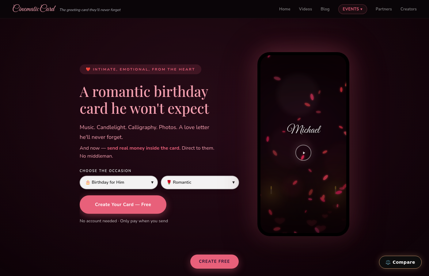 Personalized Birthday Card with Photos and Music