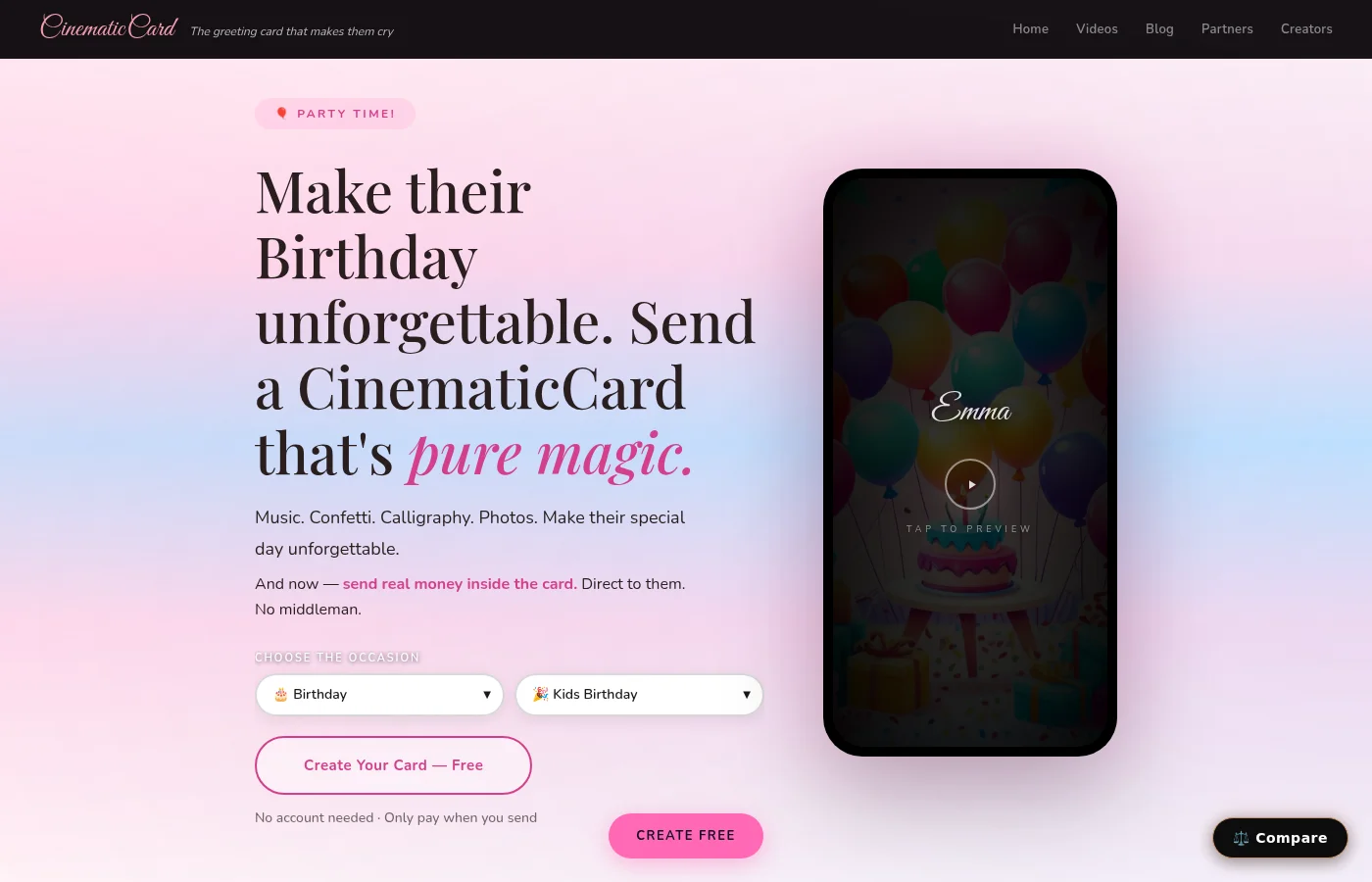 CinematicCard kids preview