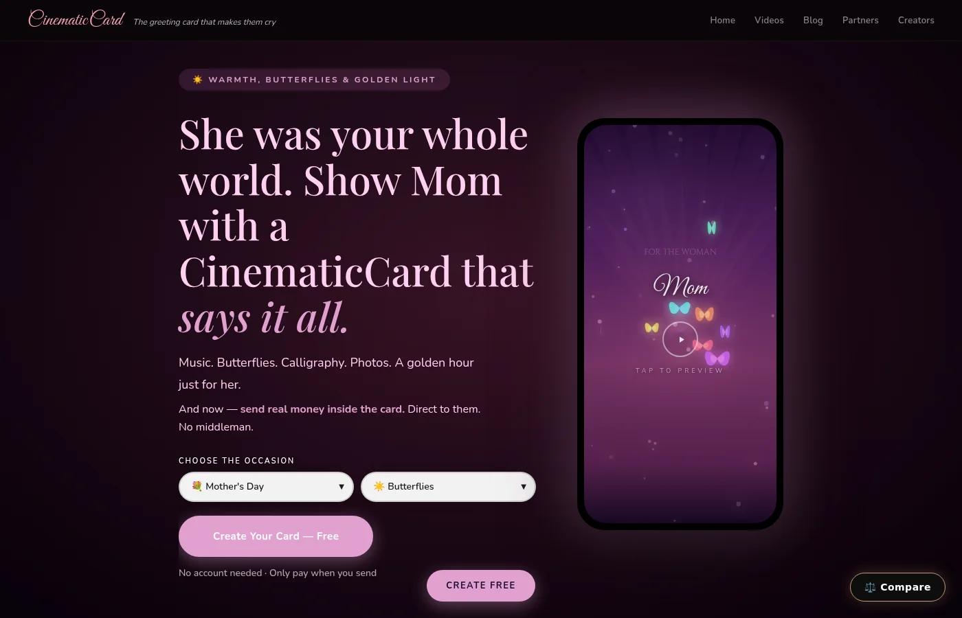 CinematicCard mother golden preview