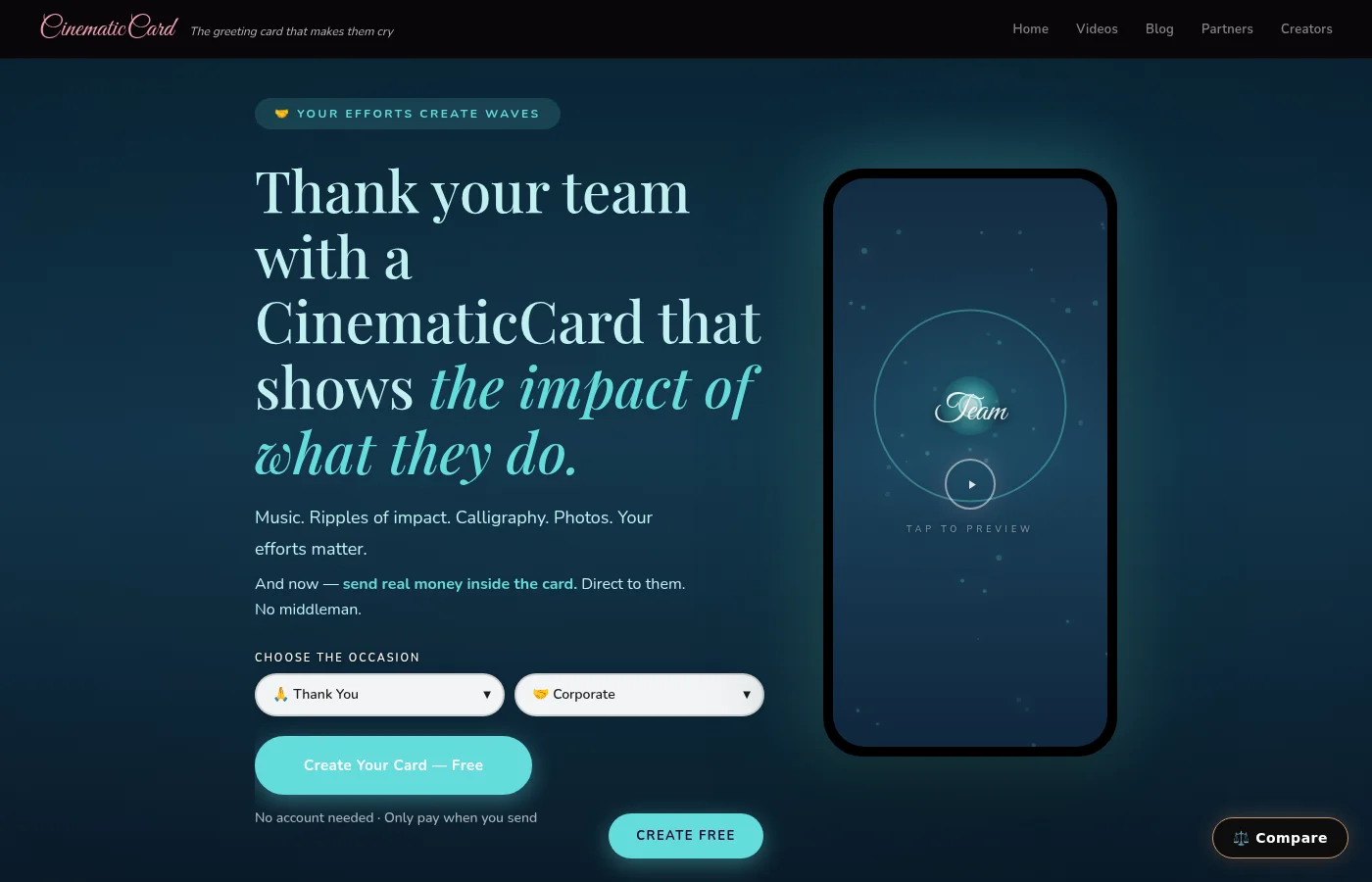 CinematicCard thankyou corporate preview