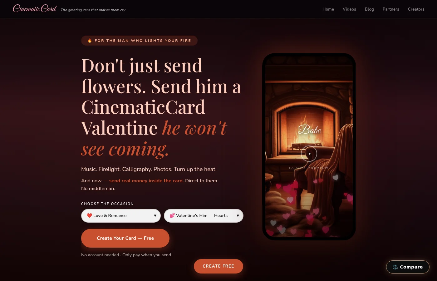 CinematicCard valentine him preview